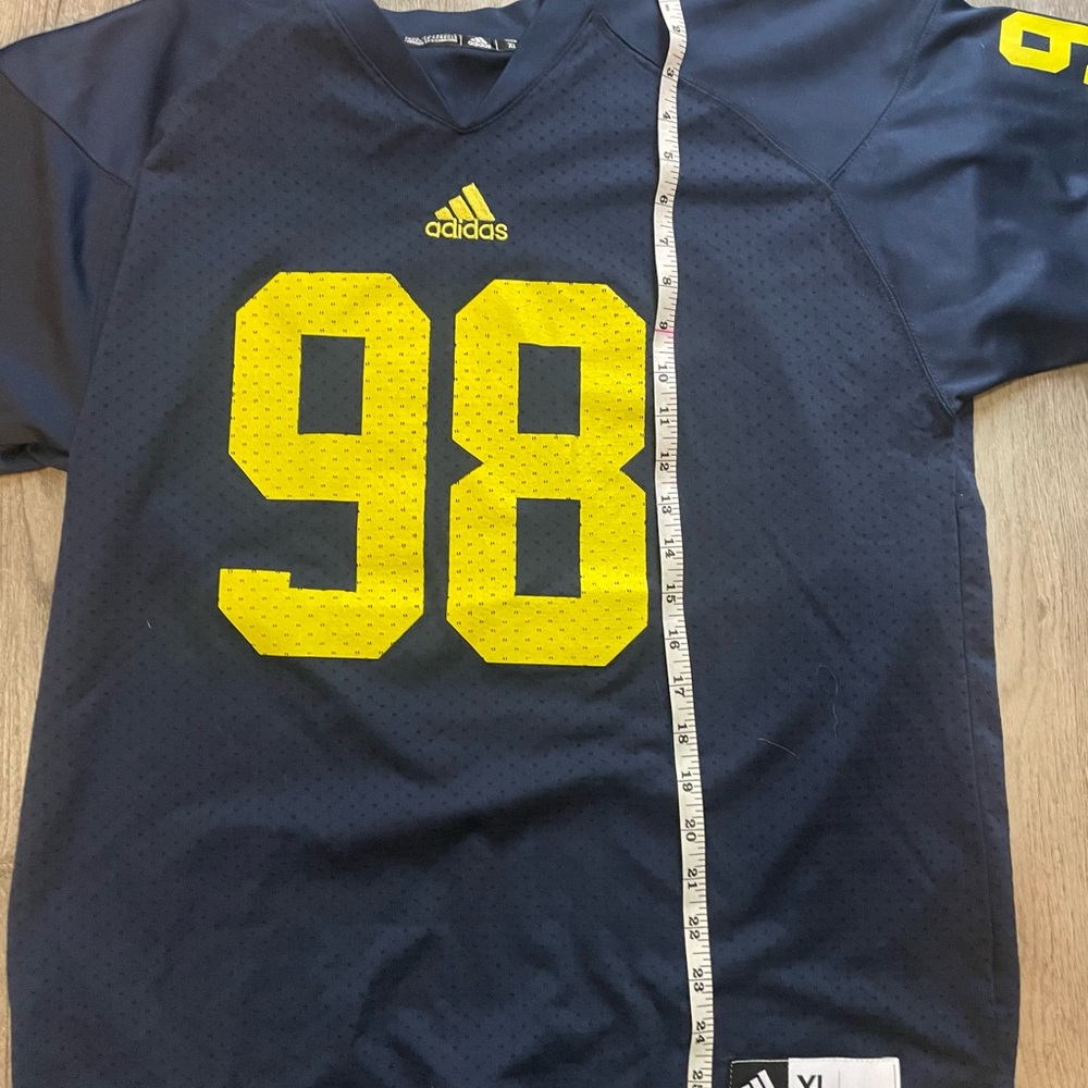 Adidas Navy and Yellow Michigan Jersey